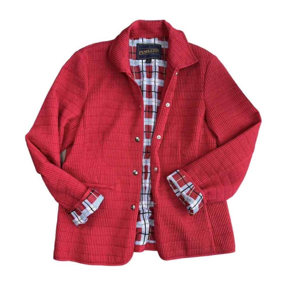Pendleton Lightweight Jacket With Plaid Accents - image 1